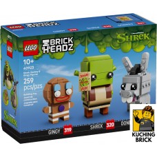 40923 BRICKHEADZ Shrek, Donkey & Gingy Figures